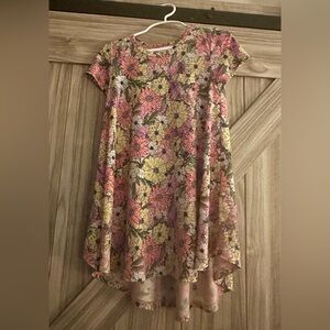 LuLaRoe Kids Floral Dress - Pink, Yellow, Purple
